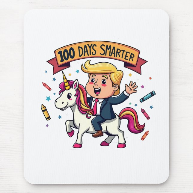 100 Days Smarter School Trump Inaguration Day  Mouse Pad (Front)