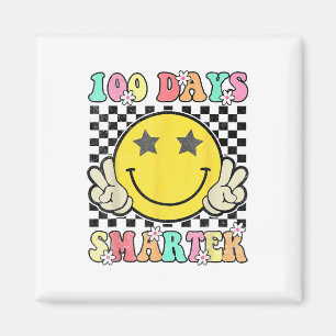 100 Days Smarter Smile Face 100th Day Of School Magnet