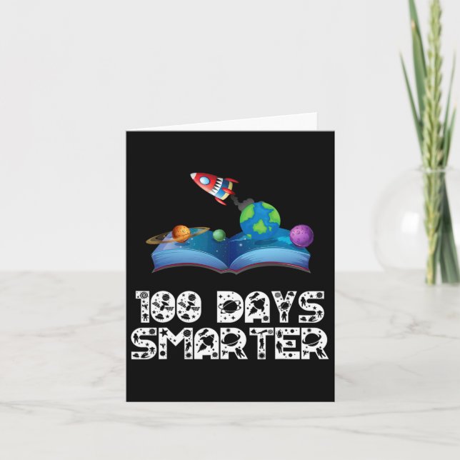 100 Days Smarter Space 100th Day Of School Astrona Card (Front)