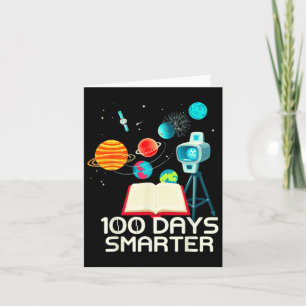 100 Days Smarter Space Astronaut 100th Day School Card