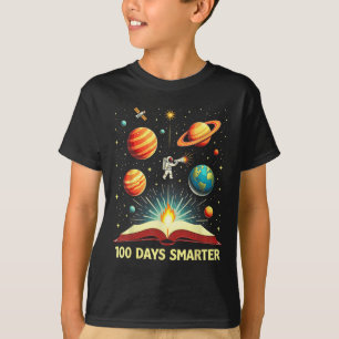 100 Days Smarter Space Astronaut 100th Day School T-Shirt