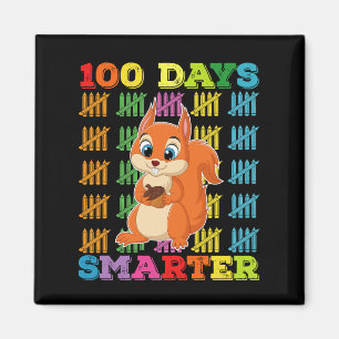 100 Days Smarter Squirrel 100th Day Of School Magnet