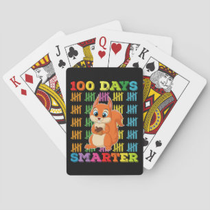 100 Days Smarter Squirrel 100th Day Of School Playing Cards
