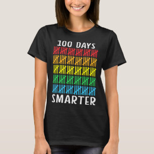 100 Days Smarter Student-Teacher kids 100th day of T-Shirt