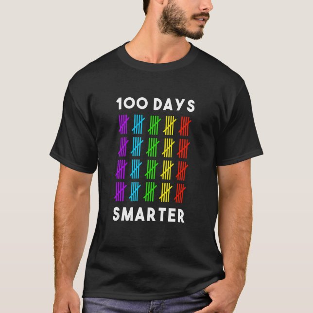 100 Days Smarter Students Boys Girls 100 Days Of S T-Shirt (Front)