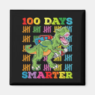 100 Days Smarter T Rex Dinosaur 100th Day School Magnet