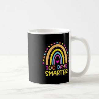100 Days Smarter Teacher 100th Day Of School Rainb Coffee Mug