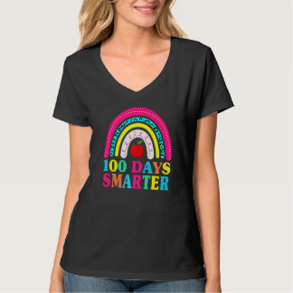 100 Days Smarter Teacher Or Student 100th dayLeopa T-Shirt