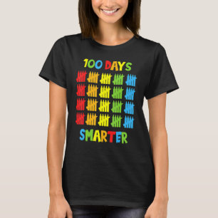 100 Days Smarter Teachers Kids Child 100th Day of  T-Shirt