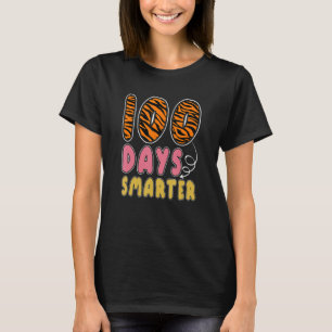 100 Days Smarter Tiger Print 100th Day Of School T T-Shirt