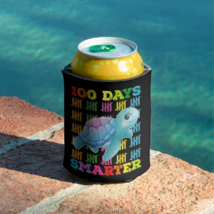 100 Days Smarter Turtle 100th Day Of School Can Cooler