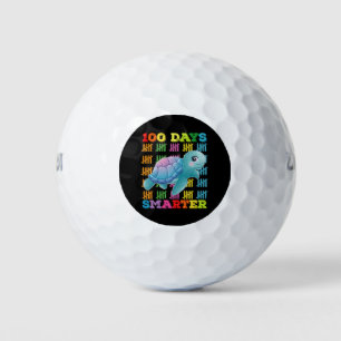 100 Days Smarter Turtle 100th Day Of School Golf Balls