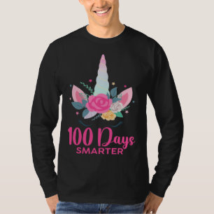 100 Days Smarter Unicorn Costume 100th Day Of Scho T-Shirt