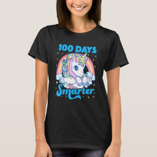 100 Days Smarter Unicorn Girls Teacher 100th Day O T-Shirt