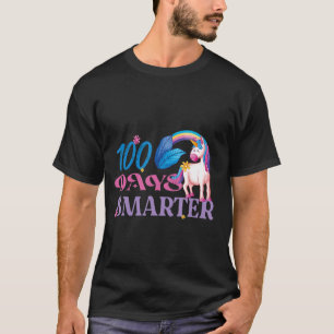 100 Days Smarter Unicorn Girls Teacher 100th Day o T-Shirt