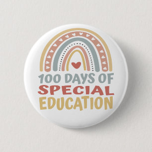 100 Days Special Education 100 Days of School Boho 6 Cm Round Badge