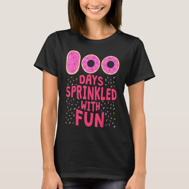 100 Days Sprinkled With Fun 100th Day Cute Donut G T-Shirt (Front)