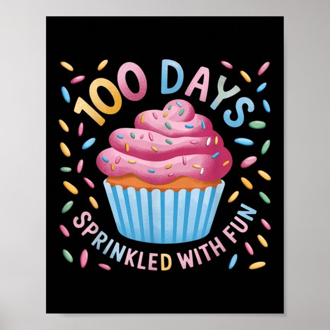 100 Days Sprinkled With Fun 100th Day Of School Gi Poster (Front)