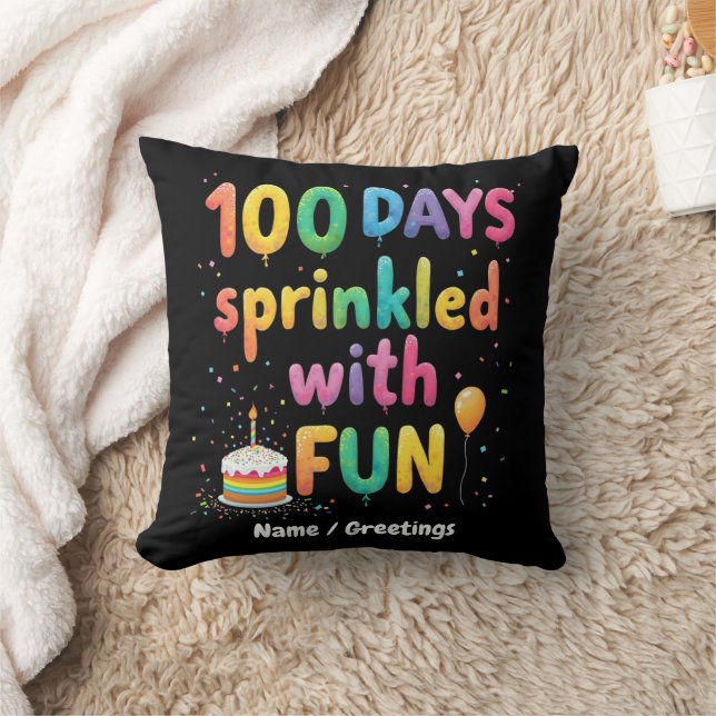 100 Days Sprinkled with Fun Celebrate School Joy Cushion (Blanket)