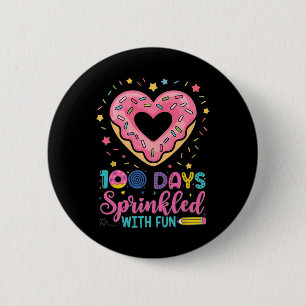 100 Days Sprinkled With Fun Cupcake 100th Day Of S 6 Cm Round Badge