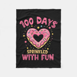 100 Days Sprinkled With Fun Cupcake 100th Day Of S Fleece Blanket