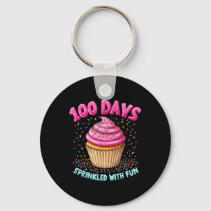 100 Days Sprinkled With Fun Cupcake 100th Day Of S Key Ring