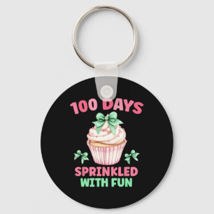 100 Days Sprinkled With Fun Cupcake 100th Day Of S Key Ring