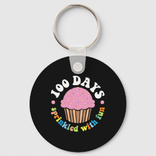 100 Days Sprinkled With Fun Cupcake 100th Day Of S Key Ring