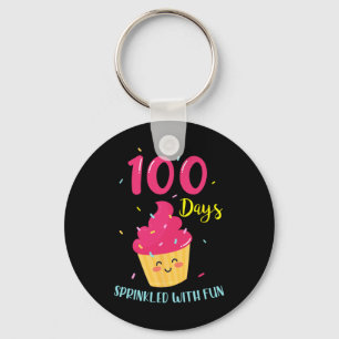 100 Days Sprinkled With Fun Cupcake 100th Day Of S Key Ring