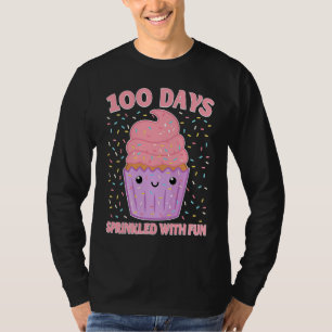 100 Days Sprinkled With Fun Cupcake 100th Day Of S T-Shirt