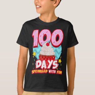 100 Days Sprinkled With Fun Cupcake 100th Day Of S T-Shirt