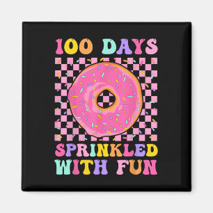 100 Days Sprinkled With Fun Doughnut 100th Day Of  Magnet