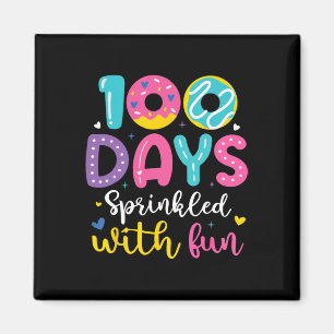 100 Days Sprinkled With Fun Doughnut 100th Day Of  Magnet