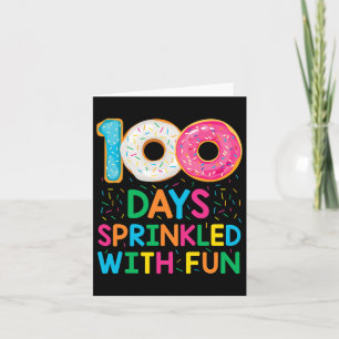 100 Days Sprinkled With Fun Doughnut School Teache Card