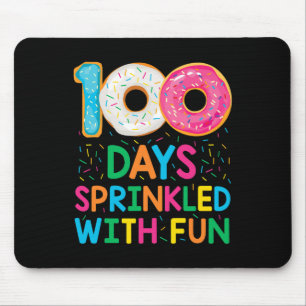 100 Days Sprinkled With Fun Doughnut School Teache Mouse Pad