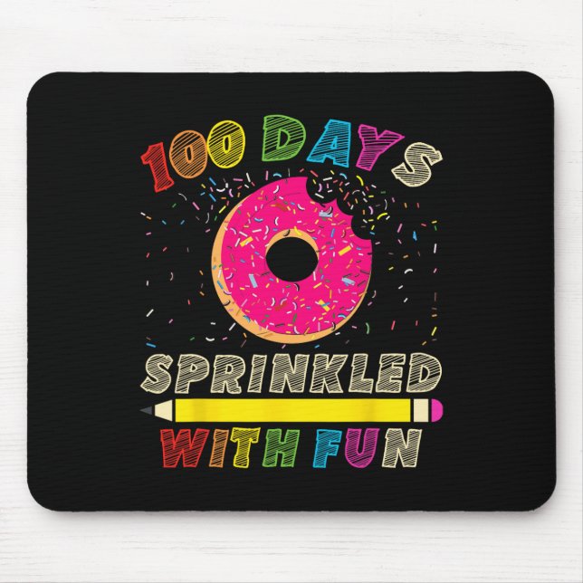100 Days Sprinkled With Fun Happy 100th Day Kinder Mouse Pad (Front)