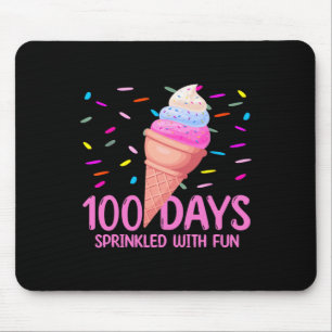 100 Days Sprinkled With Fun Ice Cream 100th Day Of Mouse Pad