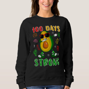 100 Days Strong Dabbing Avocado Sunglasses 100 Day Sweatshirt