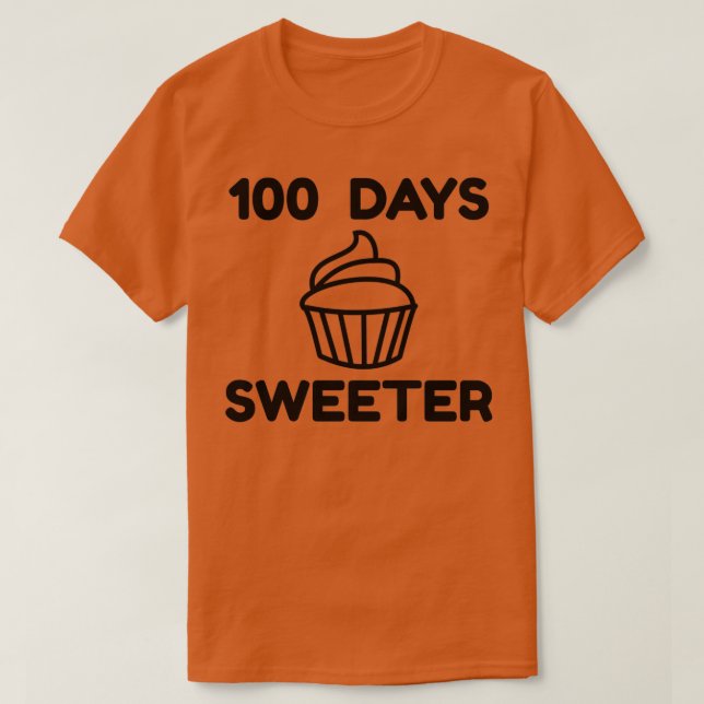 100 Days Sweeter 100 Days Of School 5 T-Shirt (Design Front)