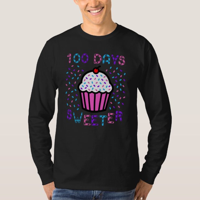 100 Days Sweeter 100 Sprinkles 100th Day of School T-Shirt (Front)