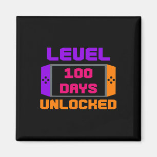 100 Days Unlocked 100th Day Of School Gamer Gaming Magnet