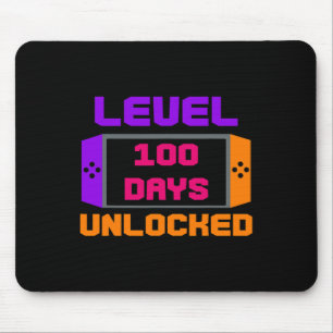100 Days Unlocked 100th Day Of School Gamer Gaming Mouse Pad