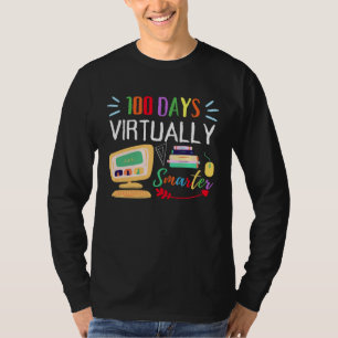 100 Days Virtually Smarter 100th Day Of School Kid T-Shirt