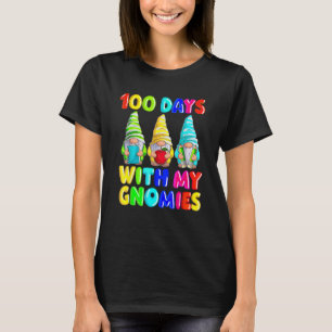 100 Days With My Gnomies 100th Day Of School Gnome T-Shirt