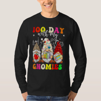 100 Days With My Gnomies 100th Day Of School Gnome T-Shirt