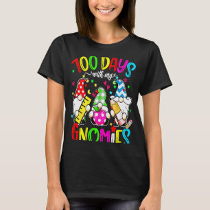 100 Days With My Gnomies Chillin Gnomes Teacher of T-Shirt