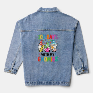 100 Days With My Gnomies Three Gnomes Virtual Teac Denim Jacket