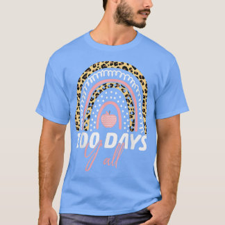 100 Days Y'all Teacher Student 100th Day of school T-Shirt