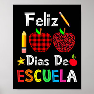 100 Dias De Escuela Spanish Happy 100th Day Of Sch Poster