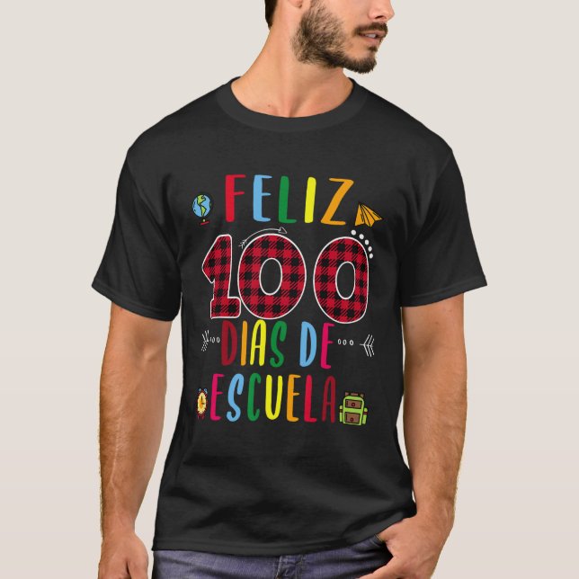 100 Dias De La Escuela Tee 100 Days Of School Span (Front)